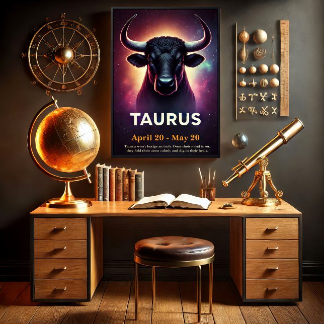 Um taurus cósmicos Bull Zodiac Poster (Criador carregado)