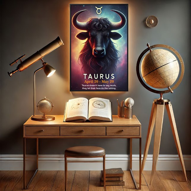 Um taurus cósmicos Bull Zodiac Poster (Criador carregado)