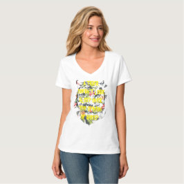 UM TIGRE NÃO PERDE SONO Camiseta com decote em V