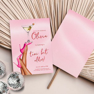 Um Tini Um Pouco Mais Antigo Martini Convite De An