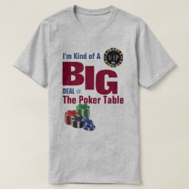 Um tipo de T-Shirt de Mesa de Poker de Grande Negó