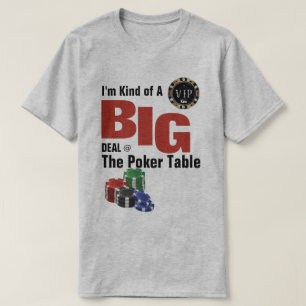 Um tipo de T-Shirt de Mesa de Poker de Grande Negó