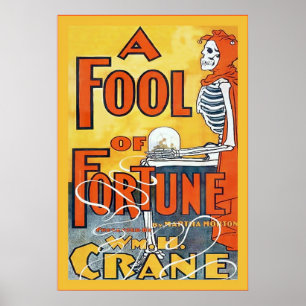 Um tolo do poster do teatro do vintage do ~ da