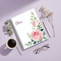 Um Toque de Graça Floral - Caderno Floral Elegante
