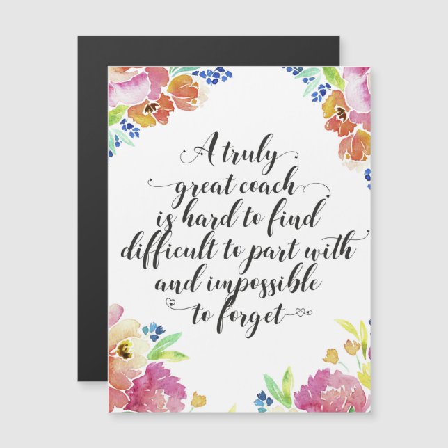 Um treinador verdadeiramente excelente citando o o (Frente/Verso)