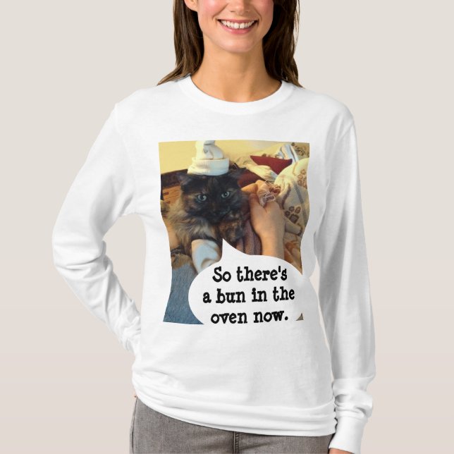 Um trocadilho na Camisa de Maternidade Formatada p (Frente)