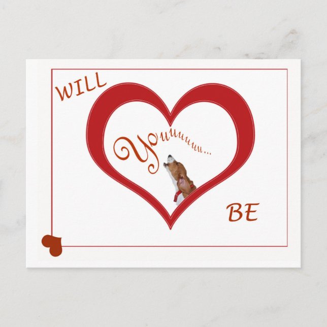 Um uivo de um cartão dos namorados (Frente)