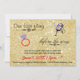 Um Último Voo/Dourado - Convite para Bachelorette