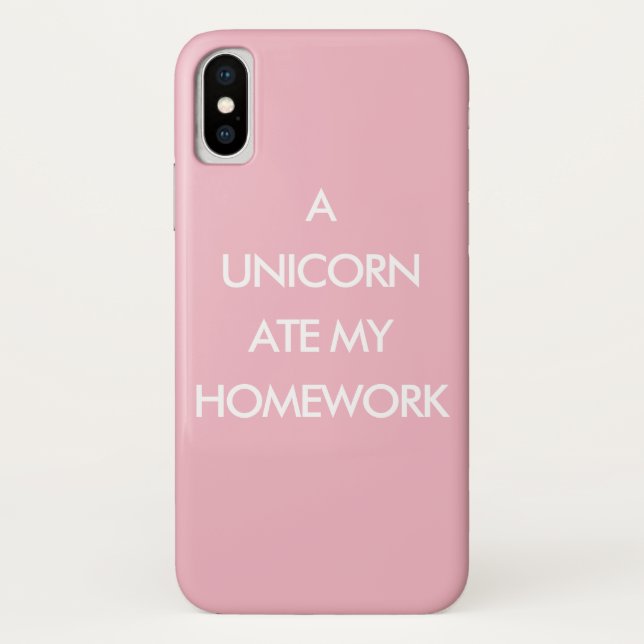 UM UNICORN COMEU MINHA capas de iphone rosa DE TRA (Verso)