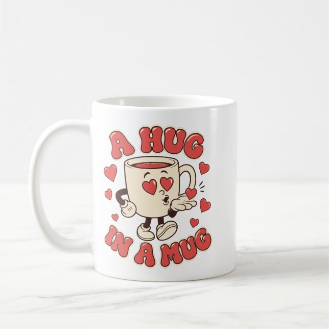 Uma Abraço numa Caneca Fofa para Amantes de Café (Esquerda)