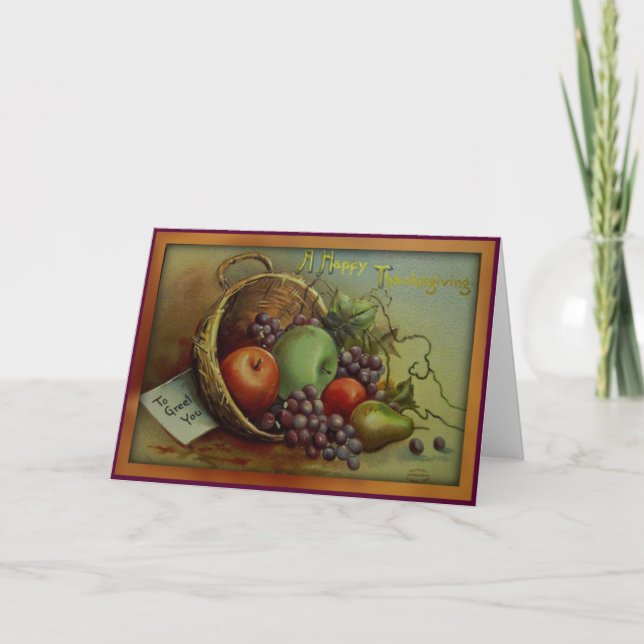 Uma acção de graças feliz - cartão da acção de (Frente)