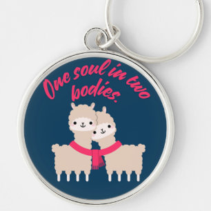 Uma Alma em Dois Corpos Llama Chaveiro Gift