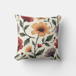 Uma almofada de travesseiro com um design de flor 