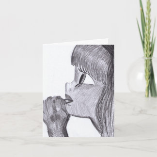 Uma arte pequena de Cadouxdle do cartão da oração