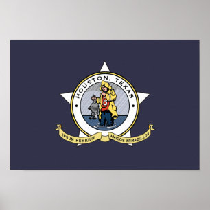 Uma bandeira nova para o poster de Houston