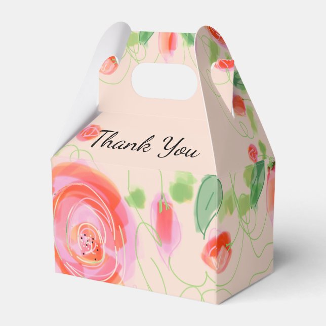 Uma bela caixa de favoritos de convidados de casam (Verso)