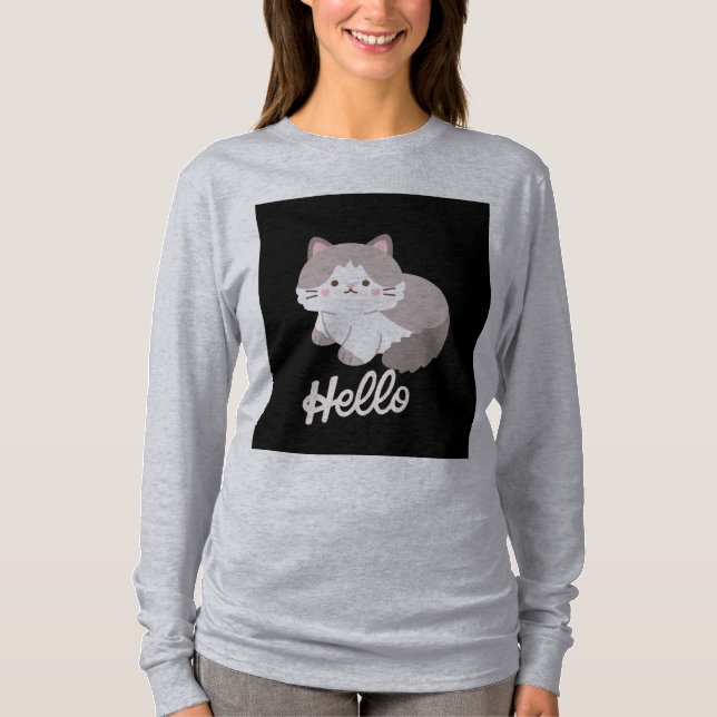 Uma bela camisa de gatinho para você (Frente)