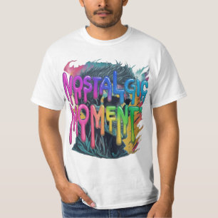 Uma bela camiseta para homens com momento nostálgi