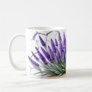 Uma bela caneca de café lavanda