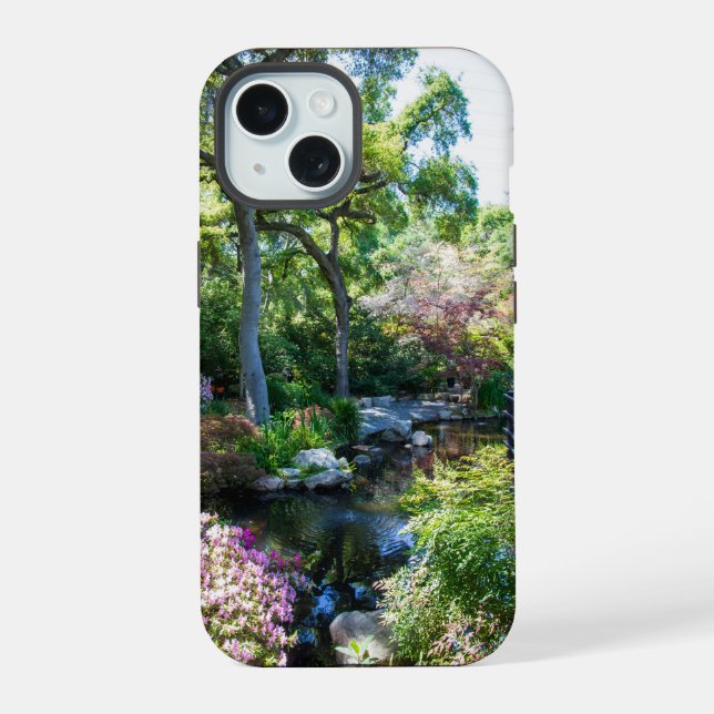 uma bela paisagem de primavera num Jardim Japonês (Verso)