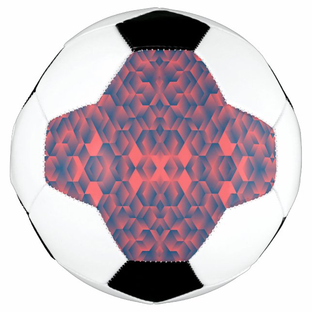 Uma bola de futebol com painéis pretos e brancos  (Frente)