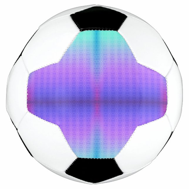 Uma bola de futebol com um padrão de gradiente de  (Frente)