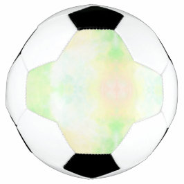Uma bola de futebol com um padrão pastel tie-dye