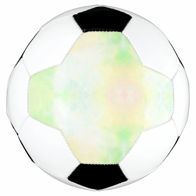 Uma bola de futebol com um padrão pastel tie-dye (Frente)