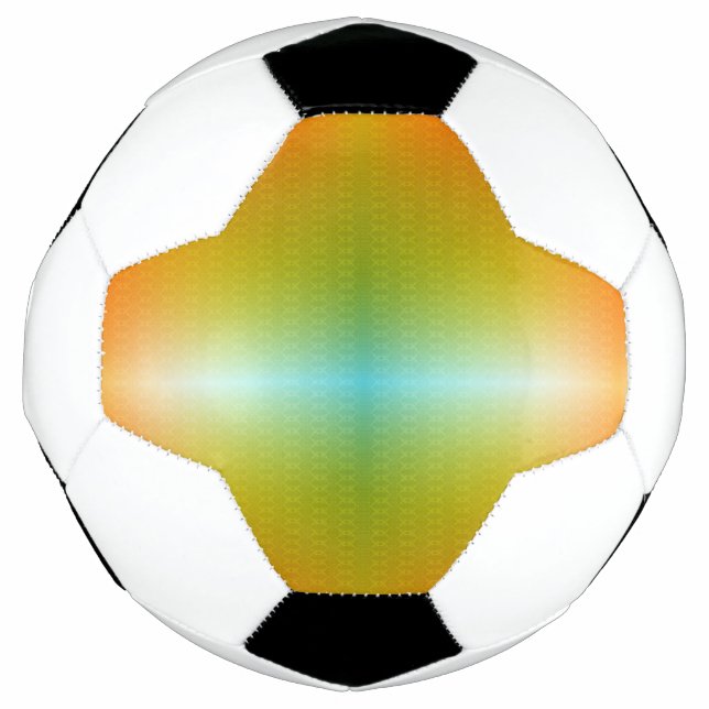 Uma bola de futebol vibrante com um padrão gradien (Frente)