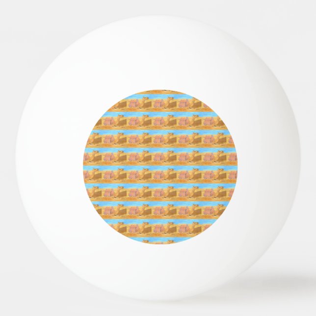 Uma bola de pingue-pongue de camelo (Frente)