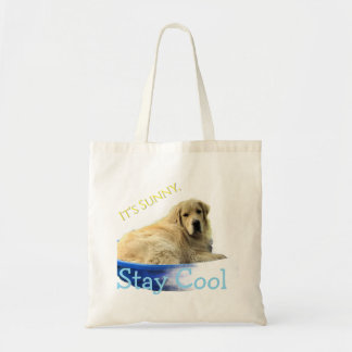 Uma bolsa de mão engraçada com um Golden Retriever
