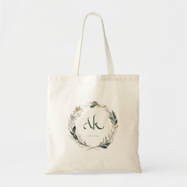 Uma bolsa tote com padrões florais elegantes