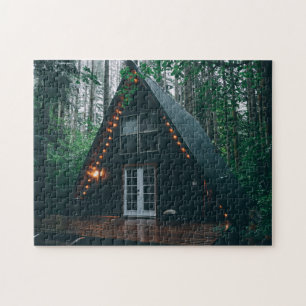 UMA CABINA-QUADRO NA QUEBRA-CABEÇA DE JIGSAW WOODS