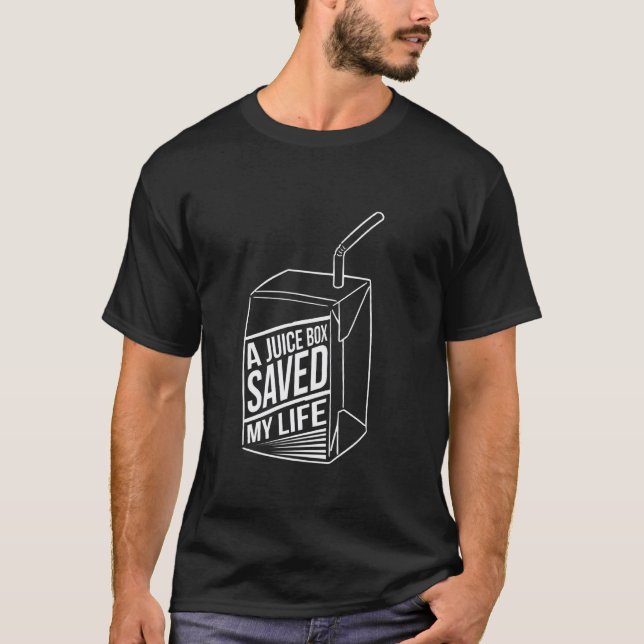 Uma Caixa De Suco Salvou Minha Vida Camiseta Diver (Frente)