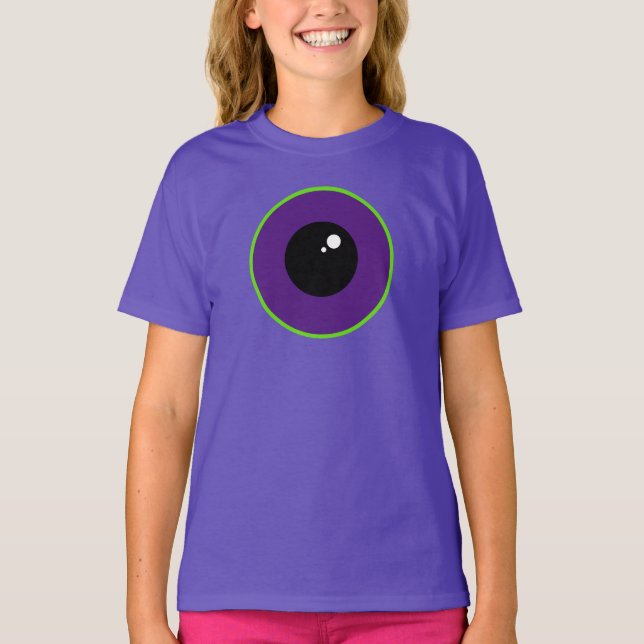 Uma Camisa De Três Blend De Figurino Roxo De Olhos (Frente)