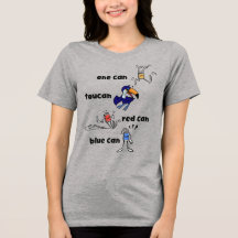 Uma Camisa Feminina Can Toucan Vermelho Can Azul