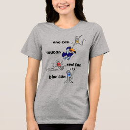 Uma Camisa Feminina Can Toucan Vermelho Can Azul