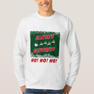 Uma camisa longa da Capa T do Natal com citações