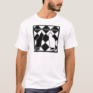 Uma camisa para alguém que ama gatos e livros.