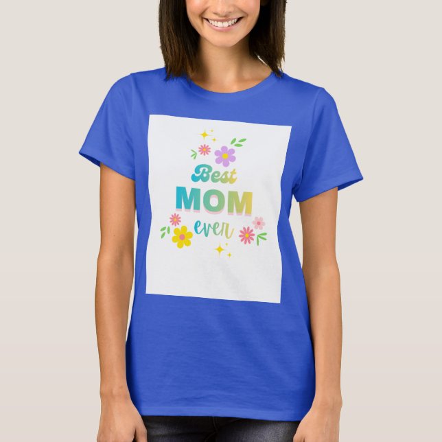 uma camiseta azul com mangas curtas e design de su (Frente)