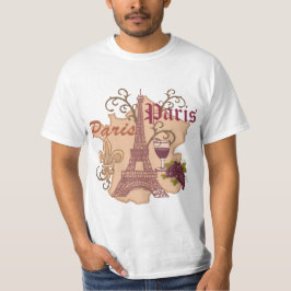 Uma camiseta da Torre Eiffel da França