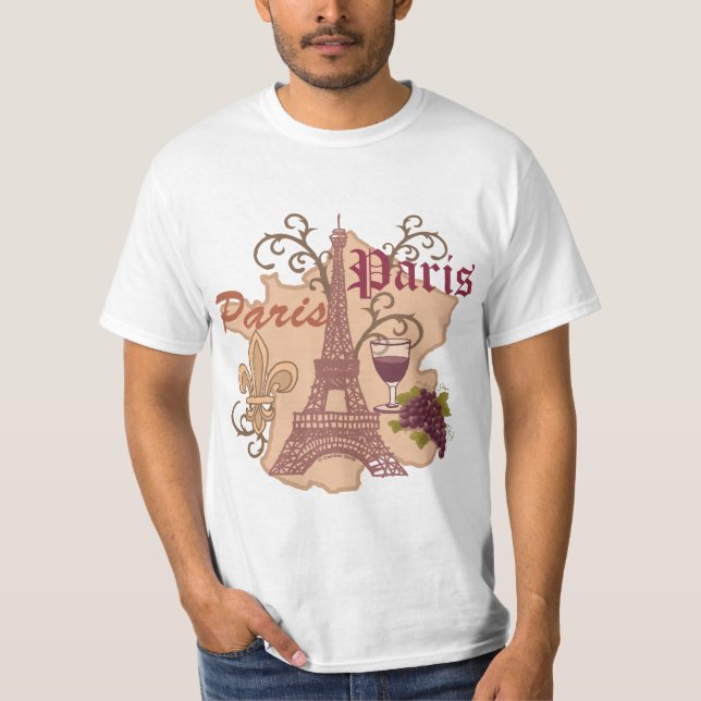 Uma camiseta da Torre Eiffel da França (Frente)