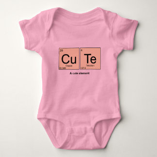 Uma camiseta de bebê mesa periódica de Elemento Co