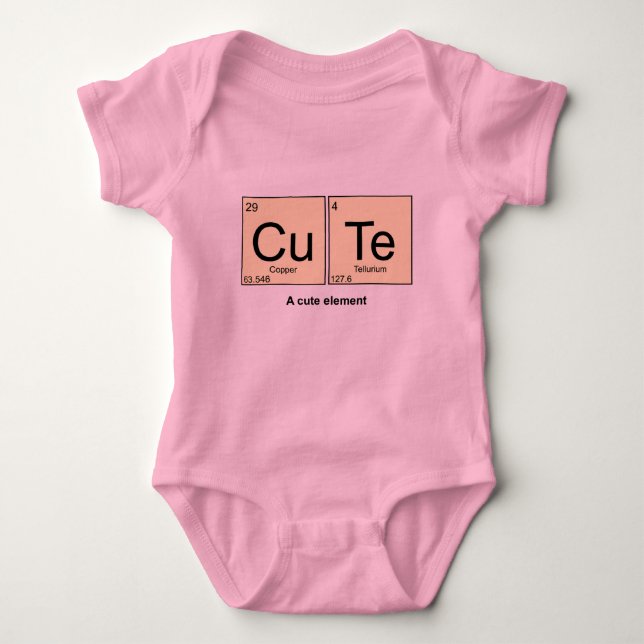 Uma camiseta de bebê mesa periódica de Elemento Co (Frente)