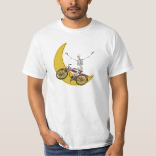 Uma camiseta de bicicleta esqueleto