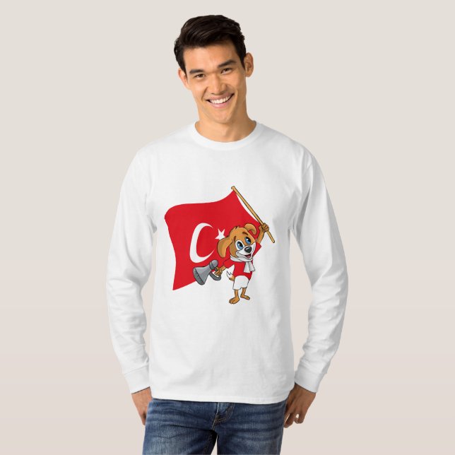 Uma camiseta de cachorro fã turco (Frente Completa)