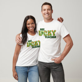 Uma camiseta de professor sortudo