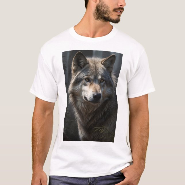Uma camiseta de rosto de uma cinza (Frente)