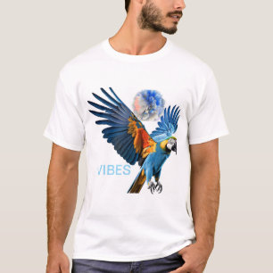 Uma camiseta do pescoço da tripulação de eterno pe