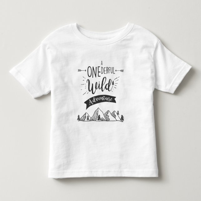 Uma Camiseta Infantil de Aventura Selvagem Onederf (Frente)